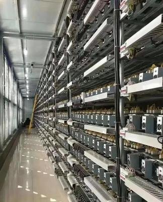 High-tech mining farm facility hosting multiple rigs