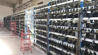 A well-equipped mining farm